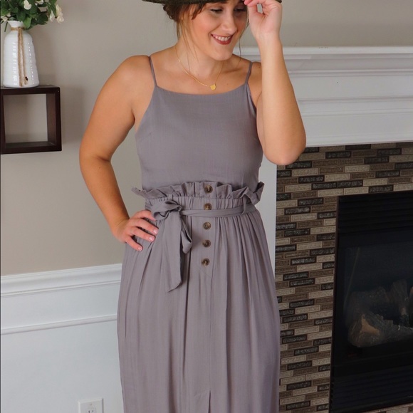 SOLD OUT Tie Waist Midi Dress - Picture 2 of 5